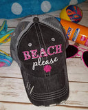 Ladies Beach Please Trucker Hat