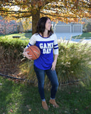 Ladies Gameday Double Striped Elbow Tunic