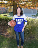 Ladies Gameday Double Striped Elbow Tunic