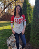 Ladies' Gameday Striped Elbow Tunic