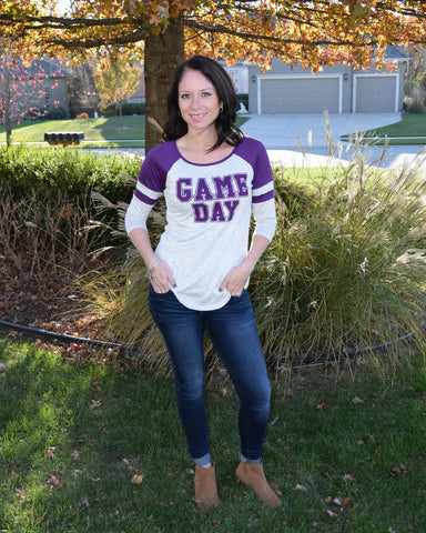 Ladies' Gameday Striped Elbow Tunic