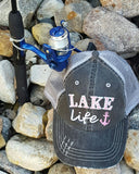 Distressed Trucker Hat "Lake Life"