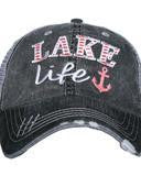 Distressed Trucker Hat "Lake Life"
