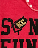 KC Sunday Funday Three-Quarter Sleeve Henley Tee