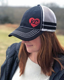 KC black and white hat